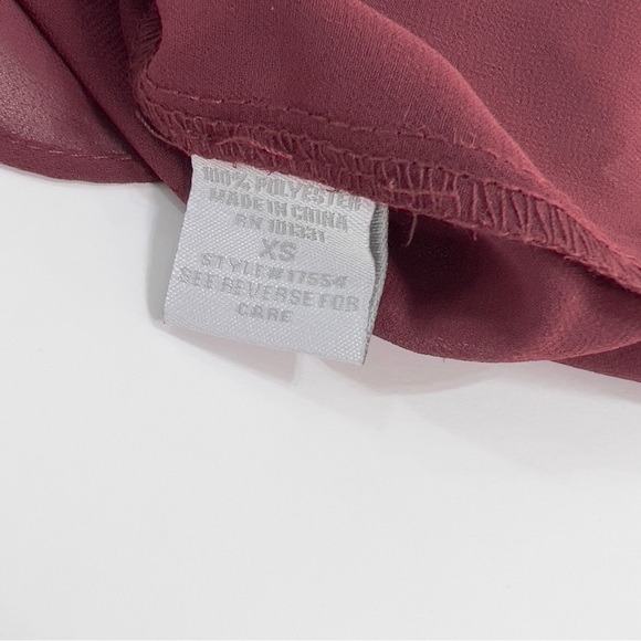 CHARLOTTE RUSSE Burgundy Double Layer Tank Top with Chain Back Straps size XS - Picture 10 of 14